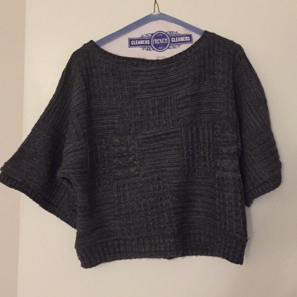 Charcoal Cropped sweater from warehouse